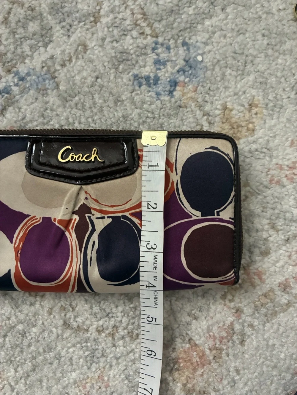 COACH Rare Multi-Color Ashley Scarf Print Satchel with Wallet-Y2K Style